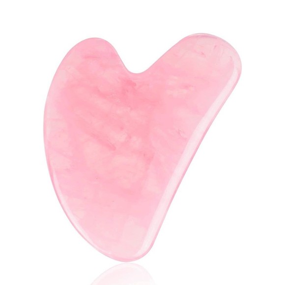 Rose Quartz - Gua Sha Facial Massage Tool - Picture 1 of 6